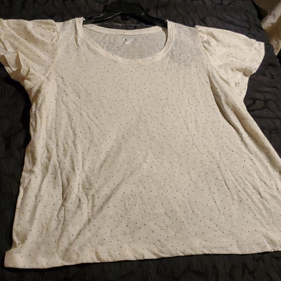 Womens Cream Polka Dot Sweater Top - Picture 3 of 5